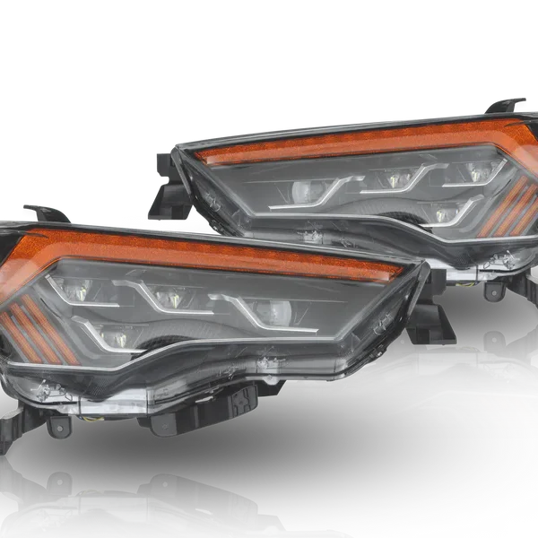 Attica 4x4 Gloss Black Clear Sol Series Headlights for 2014-2023 Toyota 4Runner