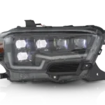 Attica 4x4 Glossy Black Clear Rogue Series Headlights for 2016-2023 Toyota Tacoma 1