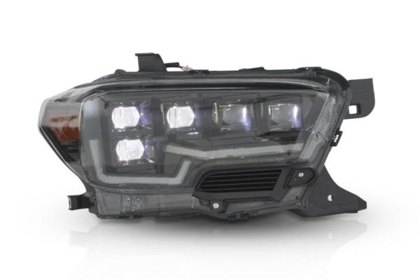 Attica 4x4 Glossy Black Clear Rogue Series Headlights for 2016-2023 Toyota Tacoma 1