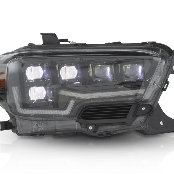 Attica 4x4 Glossy Black Clear Rogue Series Headlights for 2016-2023 Toyota Tacoma 1