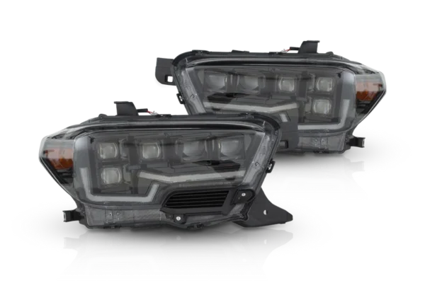 Attica 4x4 Glossy Black Clear Rogue Series Headlights for 2016-2023 Toyota Tacoma