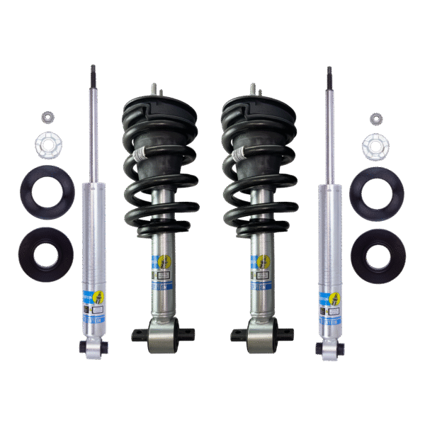 Bilstein B8 5100 (RHA) 0-2.3 Front Lift Assembled Coilovers and 0-1.8 Rear Lift Shocks for 2021-2025 Chevrolet Suburban 1500 2WD-4WD