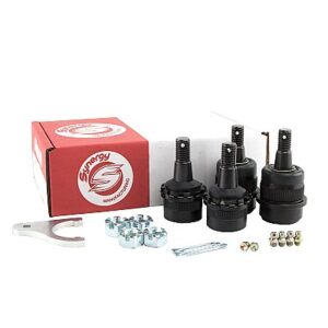 Synergy Adjustable Front Ball Joint Kit Knurled for 2007-2018 Jeep Wrangler JK/JKU -
