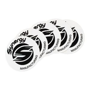 Synergy Manufacturing Round Sticker Pack (5) - Black / White