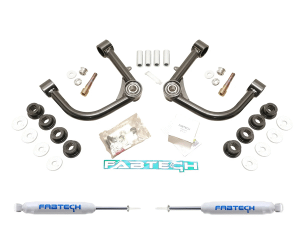 Fabtech 3 Uni-Ball Upper Control Arm Kit with Rear Performance Shocks for 2024-2025 Toyota Tacoma 4WD