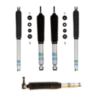 Bilstein 5100 2-2.5 Front, 0-1 Rear Lift Shocks with Steering Stabilizer for 2017-2025 Ford F-350 4WD