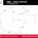 Body Armor Sky Ridge 270 Awning Driver Side With Mounting Brackets - BOD-20023
