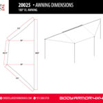 Body Armor Sky Ridge 180XL Awning With Mounting Brackets - BOD-20025