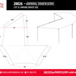 Body Armor Sky Ridge 270XL Awning Driver Side With Mounting Brackets - BOD-20026