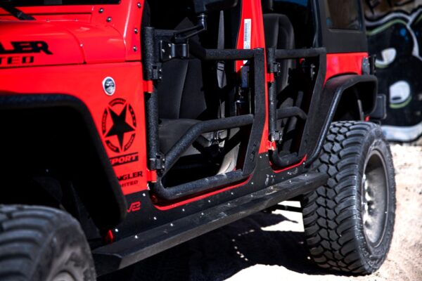 Body Armor 2007-2018 Jeep Wrangler JK Tube Doors Front, Pair - BOD-JK-6154