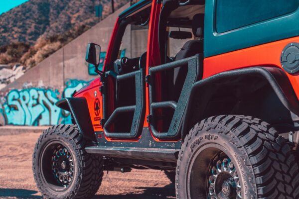 Body Armor 2007-2018 Jeep Wrangler JK Tube Doors Rear, Pair - BOD-JK-6155