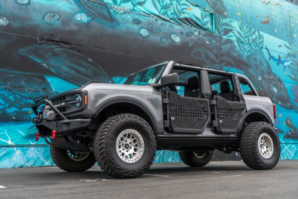 Body Armor 2021-2026 Ford Bronco Front Tube Doors With Webbing, Pair - BOD-FB-6154