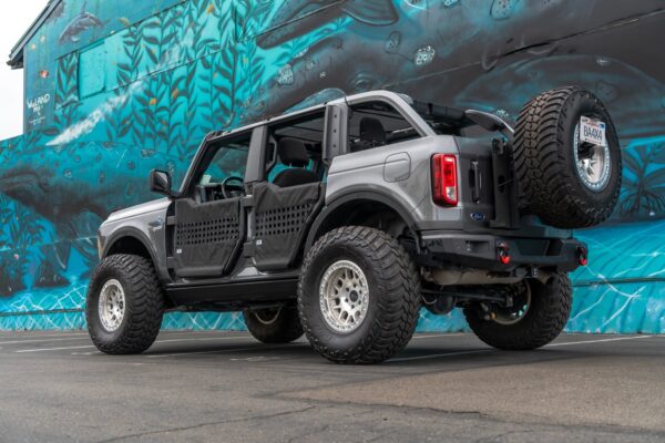 Body Armor 2021-2026 Ford Bronco Rear Tube Doors With Webbing, Pair - BOD-FB-6155