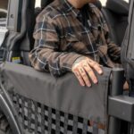 Body Armor 2021-2026 Ford Bronco Rear Tube Doors With Webbing, Pair - BOD-FB-6155