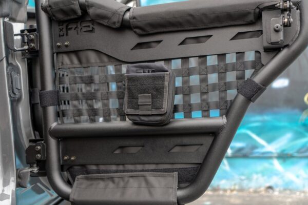 Body Armor 2021-2026 Ford Bronco Rear Tube Doors With Webbing, Pair - BOD-FB-6155