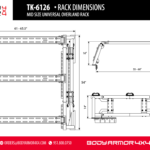 Body Armor Mid Size Universal Overland Rack - BOD-TK-6126
