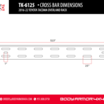 Body Armor Universal Overland Rack Cross Bars For Tk-6125(full Size) - BOD-TK-6125-CRSBAR