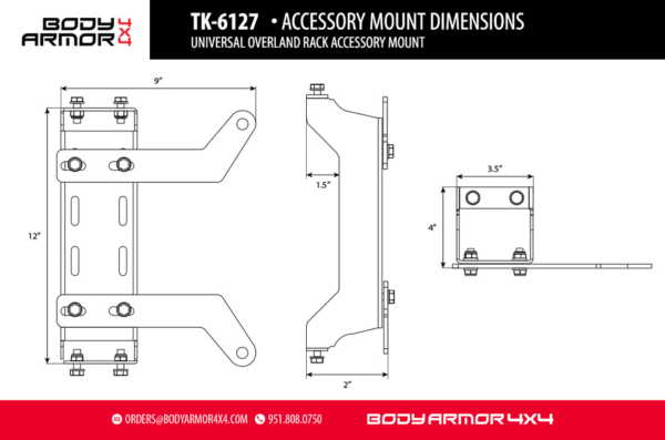 Body Armor Full Size Universal Overland Rack - BOD-TK-6125