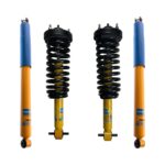 Bilstein 4600 Front Assembled Coilovers with OE Replacement Coils and Rear Bilstein 4600 Shocks for 2015-2020 Ford F-150