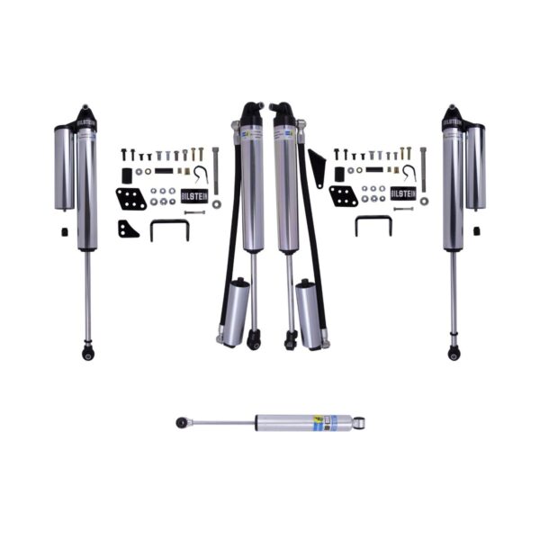 Bilstein B8 8100 Reservoir 3-4.5" Front and Rear Lift Shocks w/ Steering Stabilizer for 2018-2025 Jeep Wrangler JL