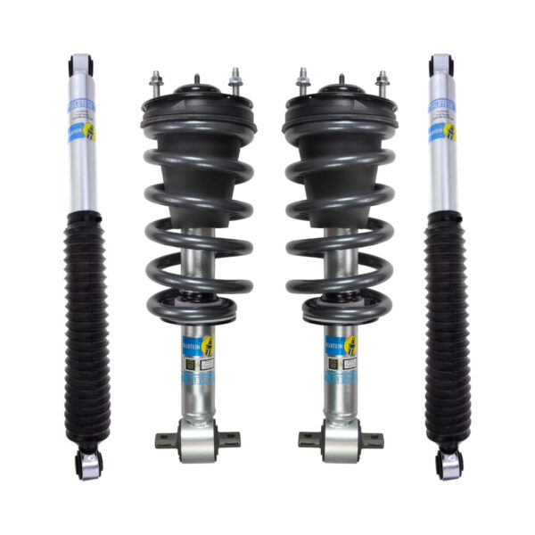 Bilstein 5100 0-1.8 Front Lift Assembled Coilovers with OE Replacement coils and Rear Shocks for 2007-2013 Chevy-GMC Silverado-Sierra 1500