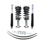 Bilstein 5100 0-1.8 Front Lift Assembled Coilovers with OE Replacement coils-Rear Shocks and Zone Offroad 1.5 Rear Add-A-Leaf for 2007-2013 Chevy-GMC Silverado-Sierra 1500