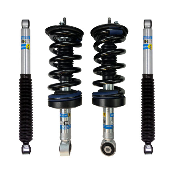 Bilstein 5100 0-2 Front Lift Assembled Coilovers and 0-2 Rear Lift Shocks for 2016-2024 Nissan Titan XD