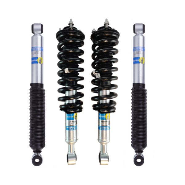 Bilstein 5100 0-2 Lift Assembled Front Coilovers with OE Replacement Springs and 1-1.5 Rear Lift Shocks for 1995-2004 Toyota Tacoma