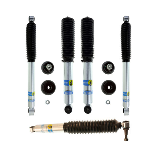 Bilstein 5100 2-2.5 Front 0-1 Rear Lift Shocks with Steering Stabilizer for 2001-2010 Chevrolet Silverado 2500-2500HD 2WD-4WD