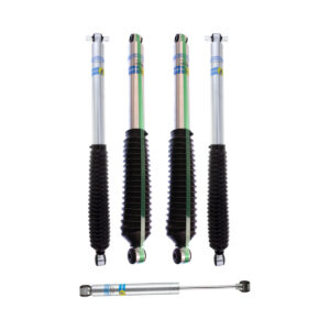 Bilstein 5100 4-6 Front and 3-5 Rear Lift Shocks with B8 5100 Steering Damper for 2000-2005 Ford Excursion 4WD