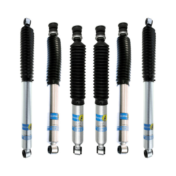 Bilstein 5100 4" Quad Front, 2-4" Rear Lift Shocks for 1980-1996 Ford Bronco