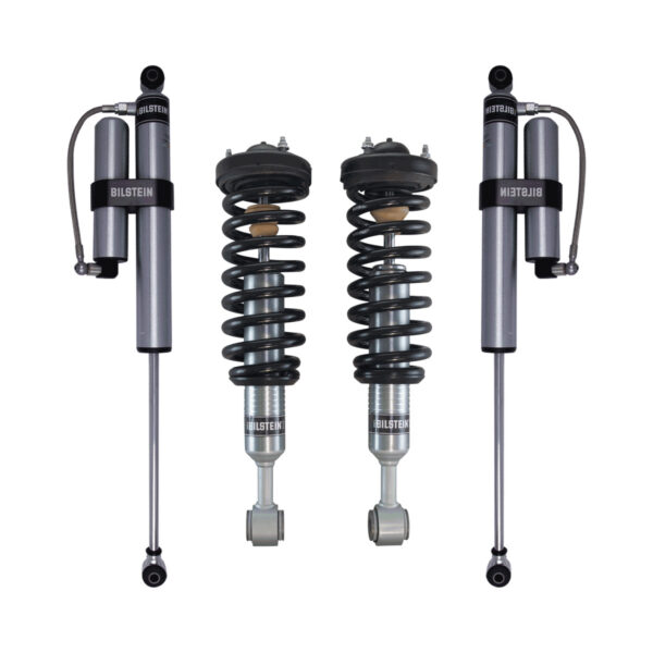 Bilstein 6112 0-2" Front Assembled Coilovers with 5160 Rear Reservoir Shocks for 2004-2008 Ford F-150 4WD