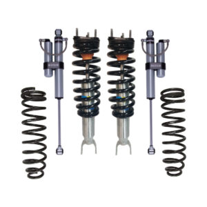 Bilstein 6112 0-2.75 Front Lift Assembled Coilovers with 5160 1-2.5 Rear Lift Shocks and B12 1 Rear Lift Coil Springs for 2011-2018 Ram 1500 4WD