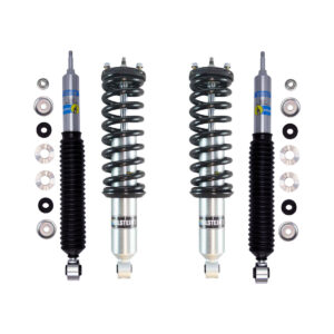 Bilstein 6112 Assembled 1.7-3.2 Coilovers and B8 5100 0-2 Rear Lift Shocks for 2003-2009 Lexus GX470 4WD (150-200 lbs)