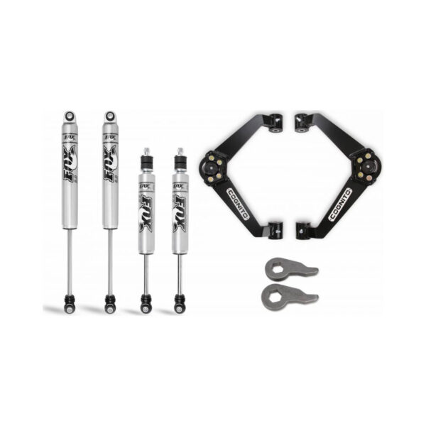 Cognito 3 Inch Performance Leveling Kit With Fox PS 2.0 IFP For 01-10 Silverado/Sierra 1500HD-3500HD 01-13 GM 2500 SUVS 03-09 Hummer H2