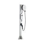EvoCharge Pedestal Electric/Hybrid Vehicle Charger SAE J1772 Standard EVSE Level 2 Single Port (22 Foot Cable Length)