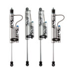 Fox 2.0 Perf Series 2.5-4 Front-Rear Lift Shocks for 2007-2018 Jeep Wrangler JK 2WD-4WD with Smooth Body Reservoir Compression Adjustable