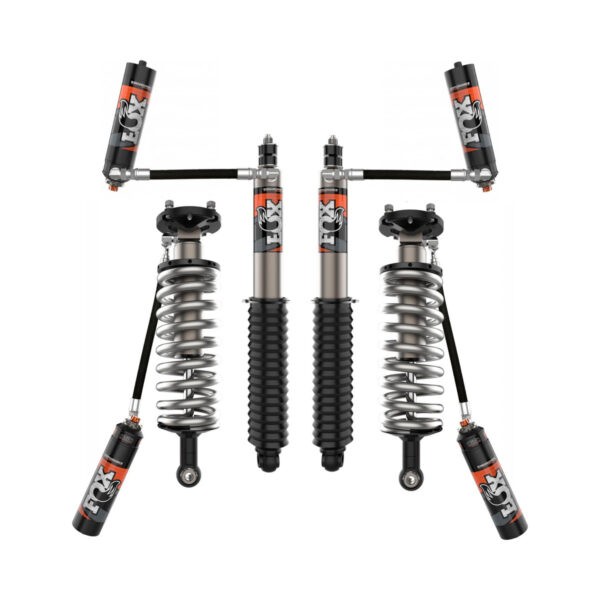 Fox 2.5 Perf Elite Series 0-3 Adjustable Reservoir Front Lift Coilovers and 0-1.5 Adjustable Reservoir Rear Lift Shocks for 2022-2023 Toyota Tundra 2WD-4WD