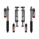 Fox 2.5 Perf Elite Series 1-2 Front Lift Reservoir Adjustable Coilovers and 0-2 Rear Lift Res Adjustable Shocks for 2015-2020 Ford F-150 RWD