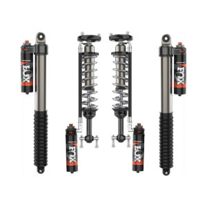 Fox 2.5 Perf Elite Series 2 Front Lift Reservoir Adjustable Coilovers and 0-1 Rear Lift Reservoir Adjustable Shocks for 2021-2024 Ford F-150 4WD