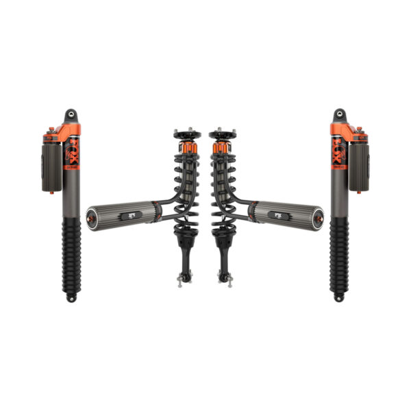 Fox Factory Race Series 3.0 Internal Bypass 2.5 Front Lift Reservoir Adjustable Coilovers with 0-1 Rear Lift Piggyback Reservoir Adjustable Shocks for 2021-2024 Ford F-150