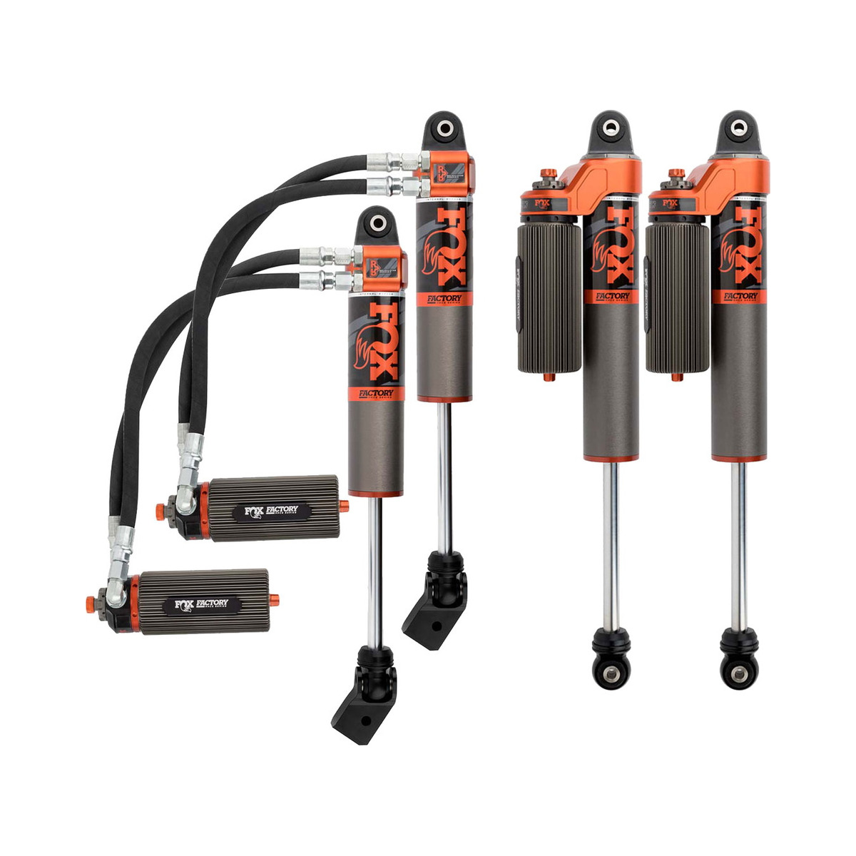 Fox Factory Race Series 2-3 Front-Rear Lift Shocks for 2018-2022 Jeep Wrangler JL 2WD-4WD with 3.0 Internal Bypass Reservoir Compression Adjustable