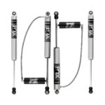 Fox Perf Series 3.5-4 Front-Rear Lift Shocks and IFP Steering Stabilizer for 2018-2022 Jeep Wrangler JL 2WD-4WD with 2.0 Smooth Body Reservoir