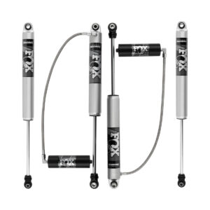 Fox Perf Series 3.5-4 Front-Rear Lift Shocks and IFP Steering Stabilizer for 2018-2022 Jeep Wrangler JL 2WD-4WD with 2.0 Smooth Body Reservoir