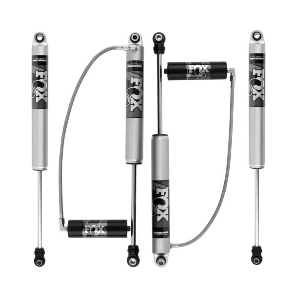 Fox Perf Series 3.5-4 Front-Rear Lift Shocks and IFP Steering Stabilizer for 2018-2022 Jeep Wrangler JL 2WD-4WD with 2.0 Smooth Body Reservoir