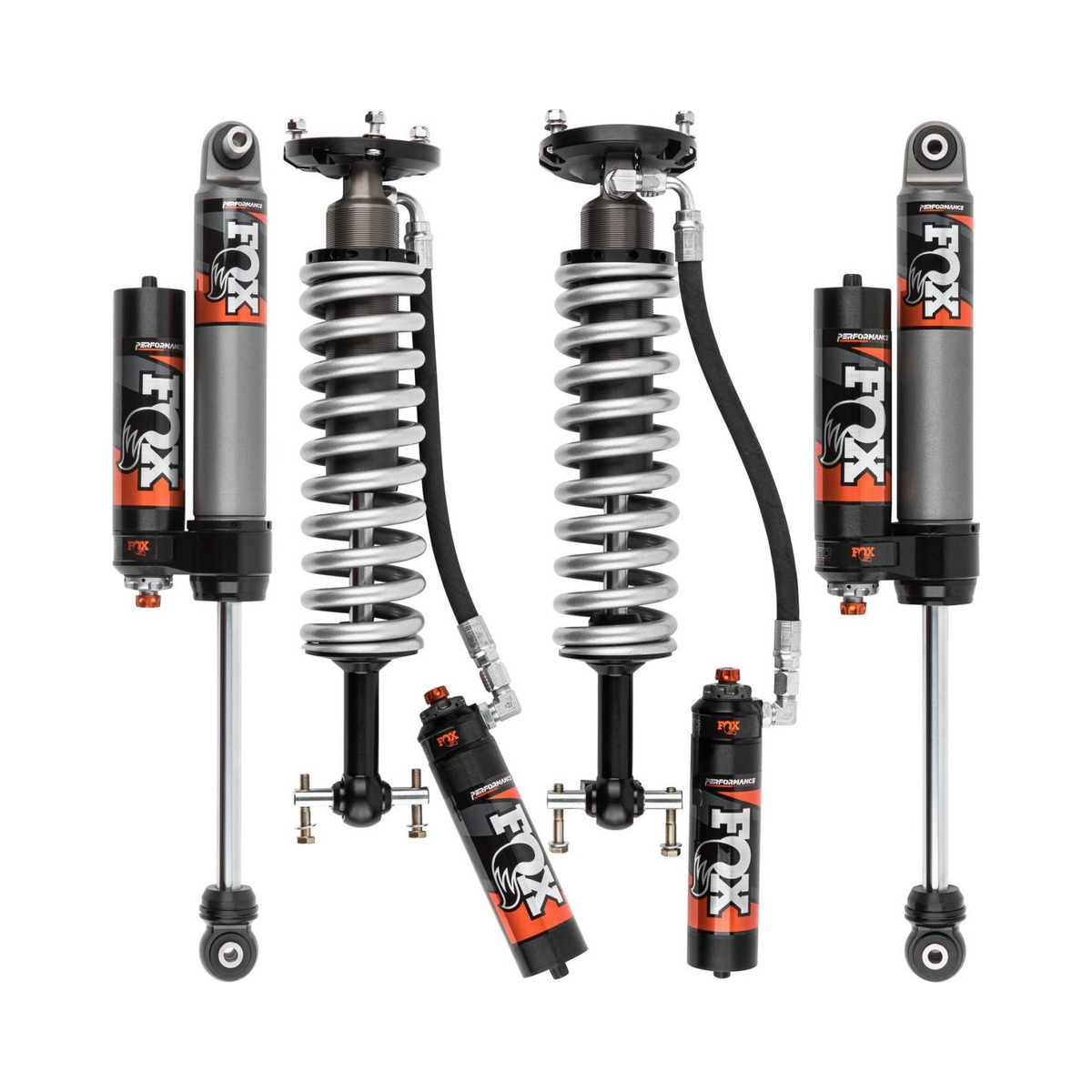 Fox Series 2.5 Adjustable RR 2-3" Front Coilovers, 0-1.5" Rear Shocks For 2019-2022 Ford Ranger 2WD/4WD