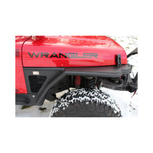 Jeep TJ Tube Fenders Front 3 Inch Flare 97-06 Wrangler TJ Steel Black Textured Powdercoat Fishbone Offroad - FB23029F