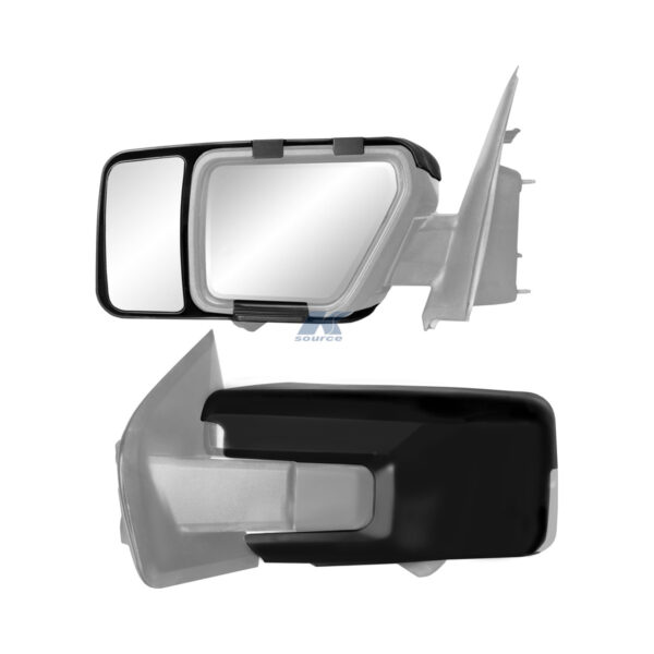 K-Source 81860 Snap & Zap Clip-On Towing Mirror Set for 2021-2024 Ford F-150 - Driver & Passenger Side