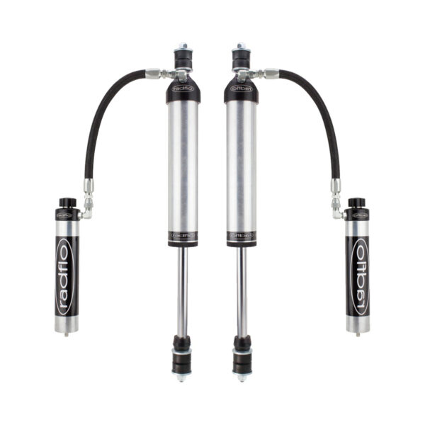 Radflo 2.0 Body 0-2" Front Lift Reservoir with Adjusters Shocks for 1993-1998 Land Rover Defender/Discovery