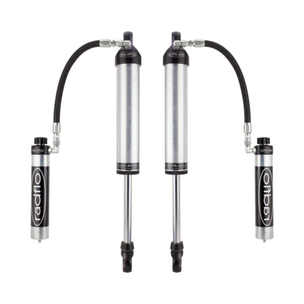 Radflo 2.5 Body 0-2" Front Lift Reservoir with Adjusters Shocks for 1998-2007 Toyota Land Cruiser 100